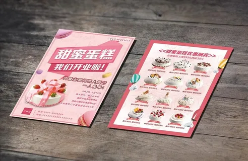 蛋糕店开业宣传单图片