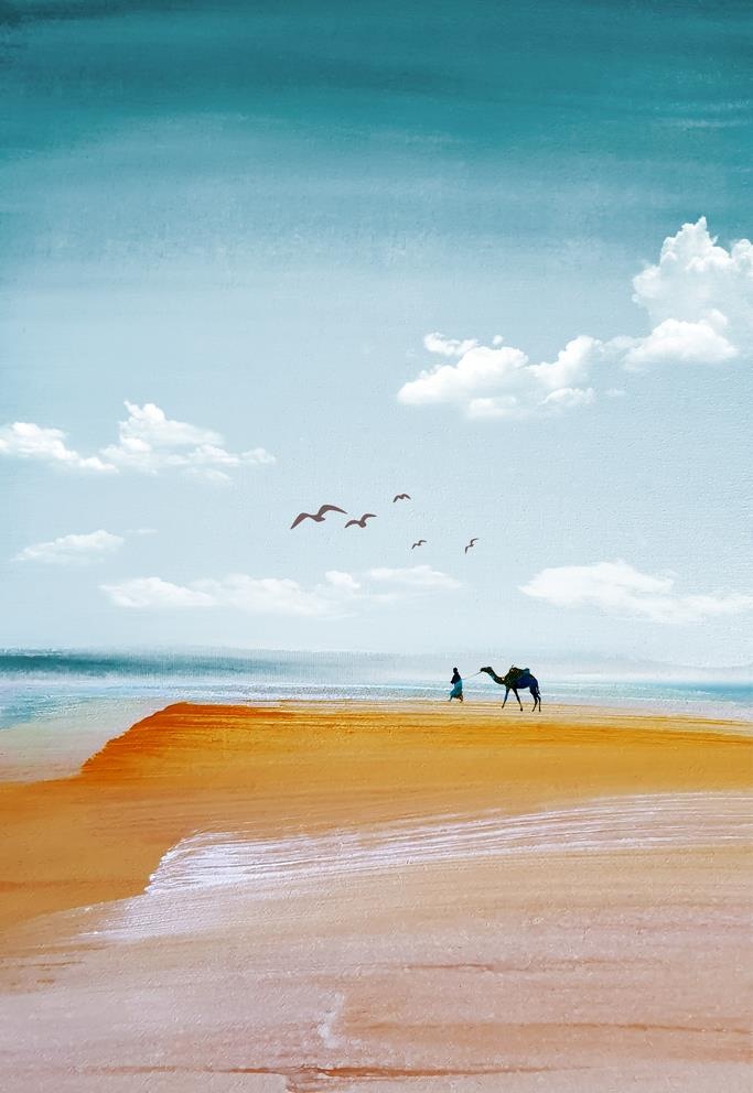 手绘风景油画图片