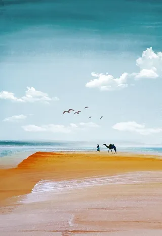 手绘风景油画图片