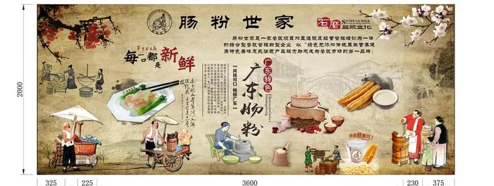 肠粉 肠粉海报 肠粉展架图片(13890x5669)psd模版下载
