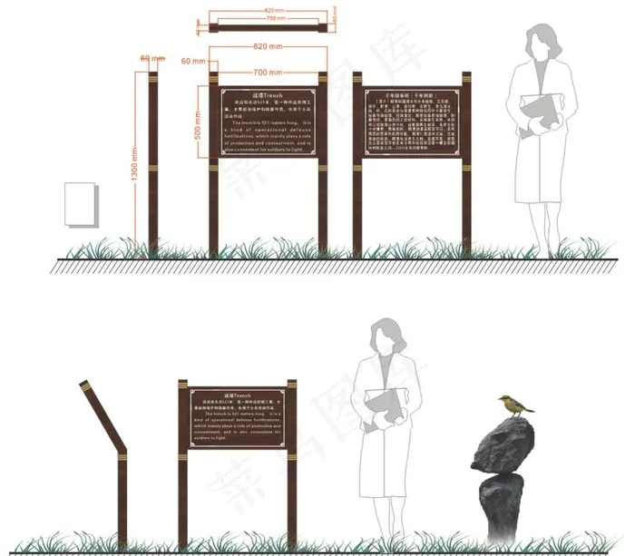 导视牌图片cdr矢量模版下载