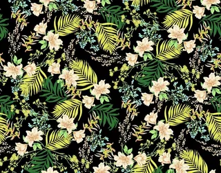 手绘鸡蛋热带花热带植物裙装图片