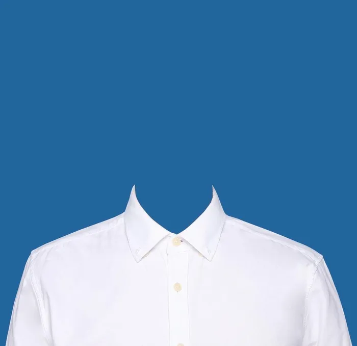 白色衬衫证件照衣服素材图片
