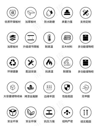 家具材质功能图标图片