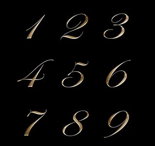 金属数字模版图片