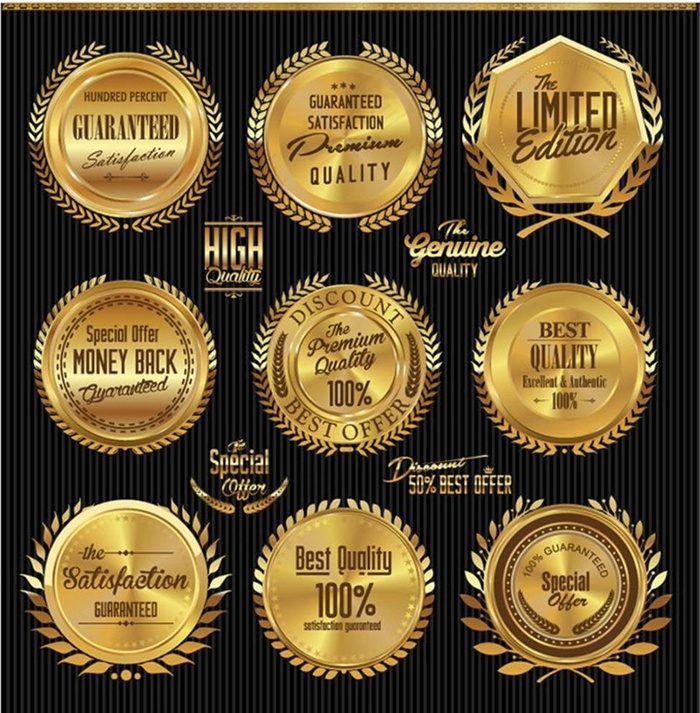 金色销售标签图片