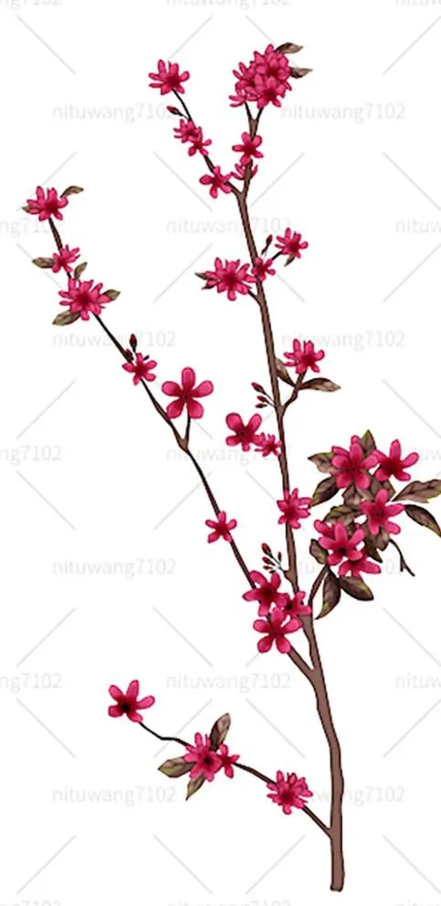 手绘木棉花图片(316x628)psd模版下载