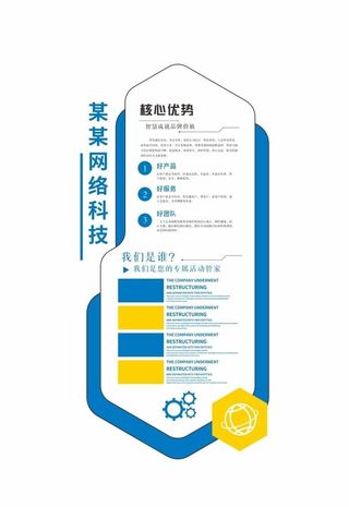 蓝色现代制度牌制度框企业文化墙图片
