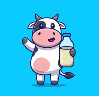 卡通奶牛插画图案图片