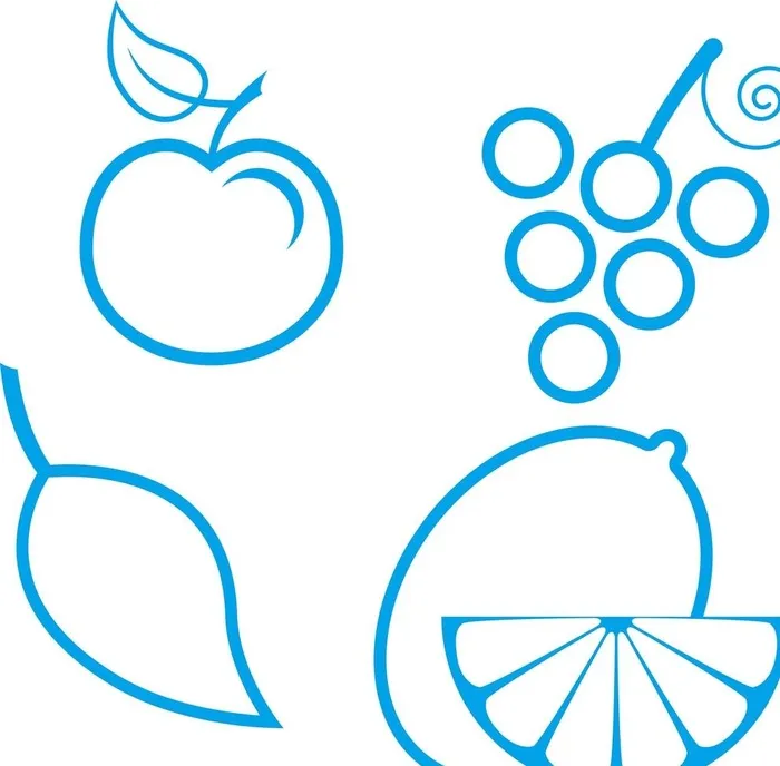 苹果 葡萄 芒果 柠檬图片cdr矢量模版下载