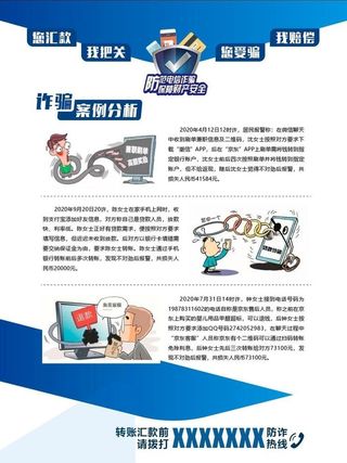 诈骗案例分析创意海报图片