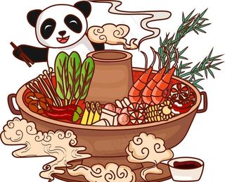 火锅插画图片