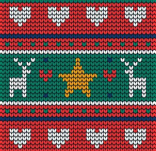 圣诞针织图案背景图片