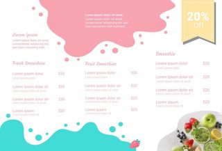 奶茶店冷饮店菜单设计图片