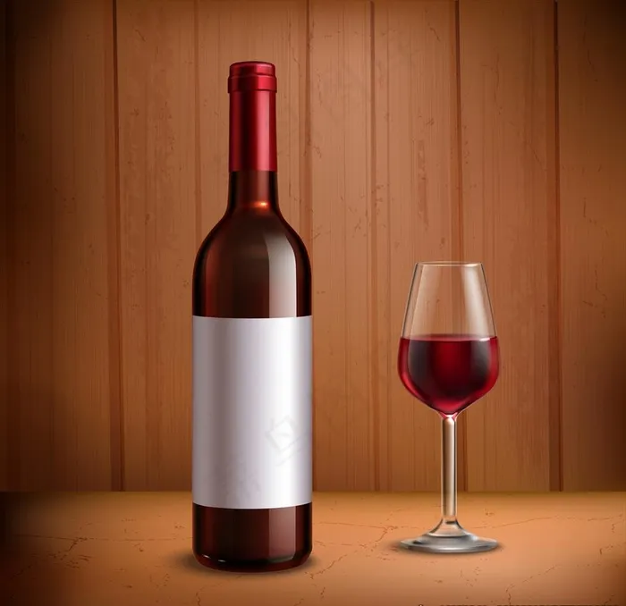 红酒图片ai矢量模版下载