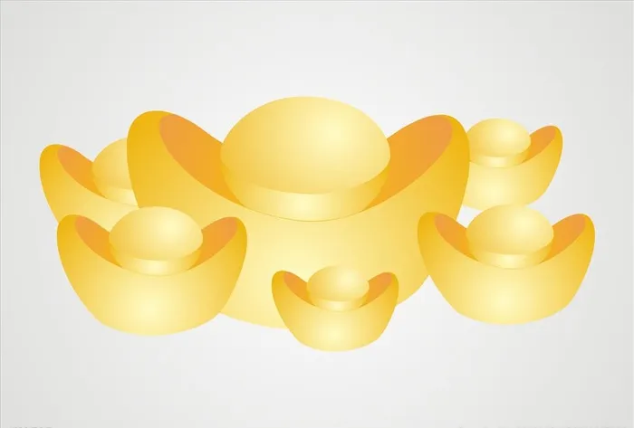 矢量金子元宝素材图片