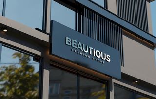 门头招牌样机图片