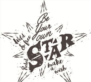 涂鸦五角星字体矢量图下载图片