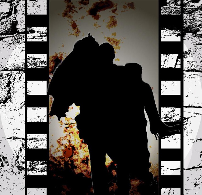 墨迹影带电影背景图片