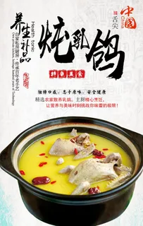 炖乳鸽海报设计图片