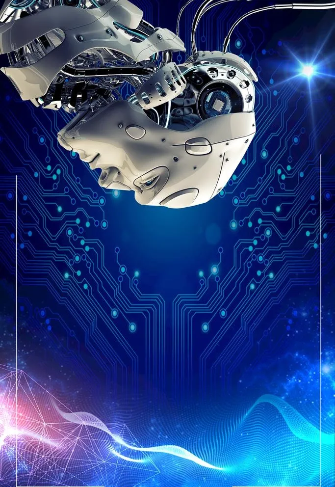 机器人背景图片(1667x2500)psd模版下载