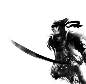 武侠水墨人物画 图片