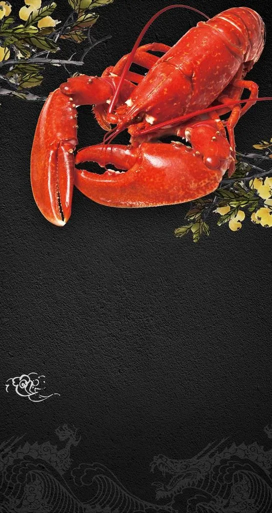 龙虾海报背景 图片(1080x1920)psd模版下载