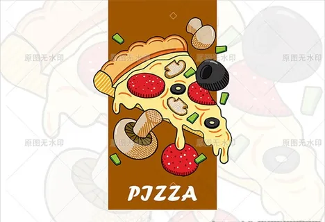 卡通披萨图片