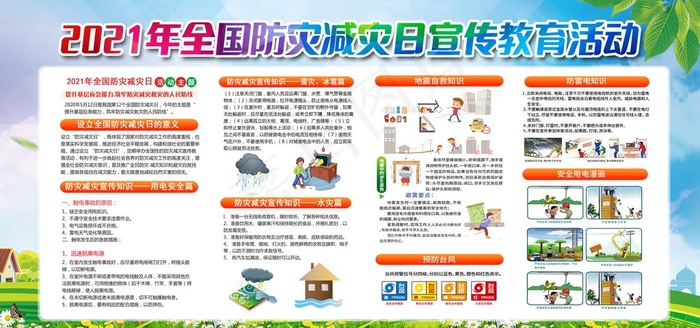 防灾减灾日 图片psd模版下载