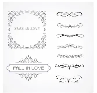 欧式花纹文字框图片