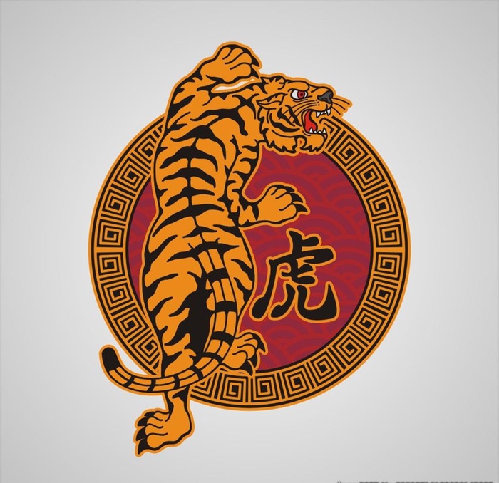 虎纹图标图片cdr矢量模版下载