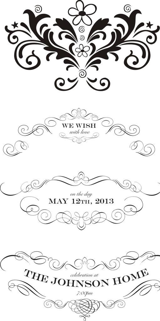 婚礼花纹边框图片