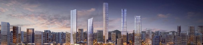 山东济南CBD五大效果图高清版图片