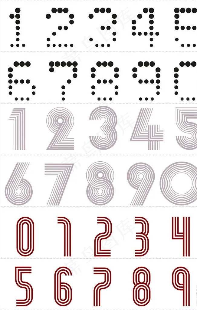 卡通数字图片