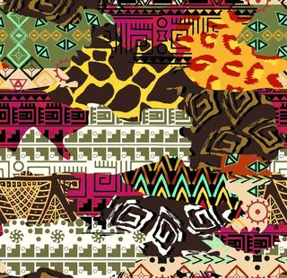 大牌 热带叶子 热叶花 数码印图片