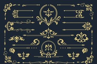 复古欧式花纹花边图片