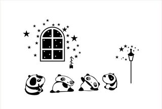 熊猫的夜晚图片