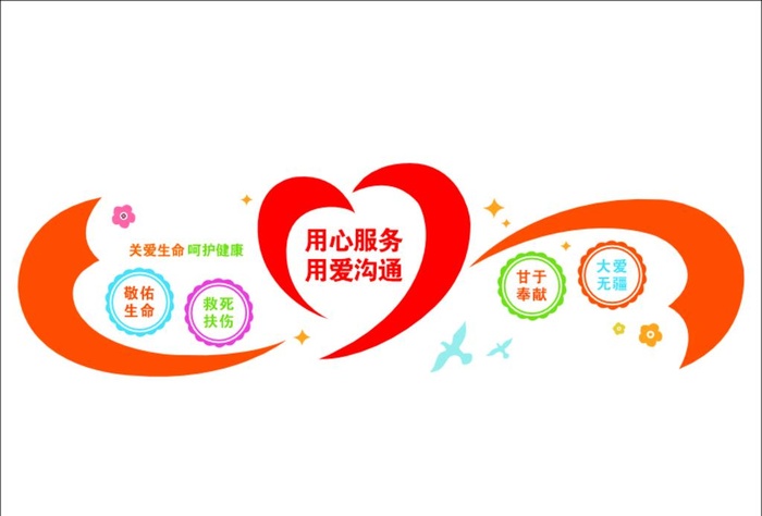 医院形象墙图片cdr矢量模版下载