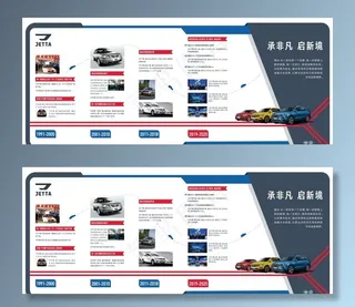 捷达品牌历史墙图片