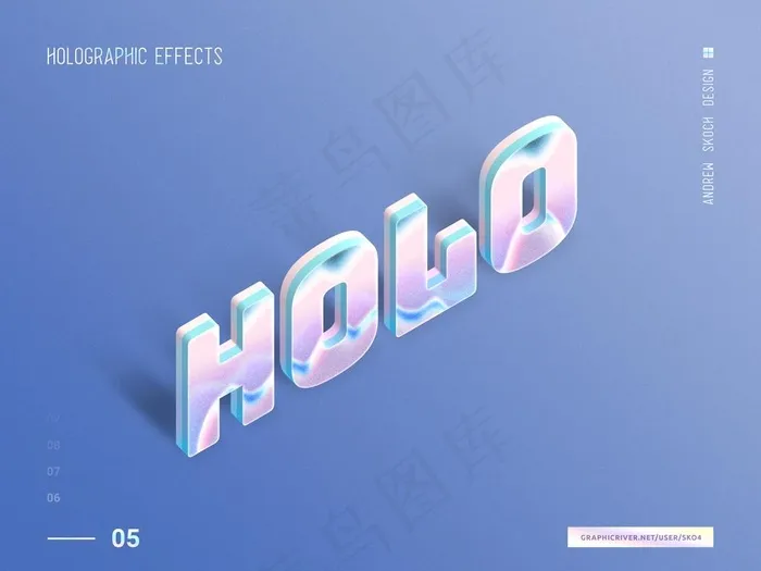 立体字体标志logo样机图片psd模版下载