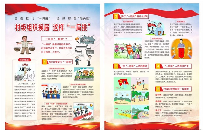换界选举 一肩挑图片cdr矢量模版下载