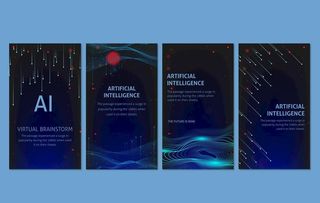 抽象波浪线条科技背景图片