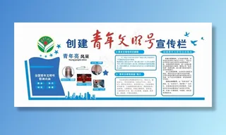 青年文明号文化墙图片