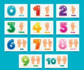 彩色卡通数字图片