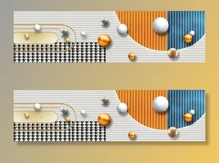 抽象立体几何图形装饰画图片