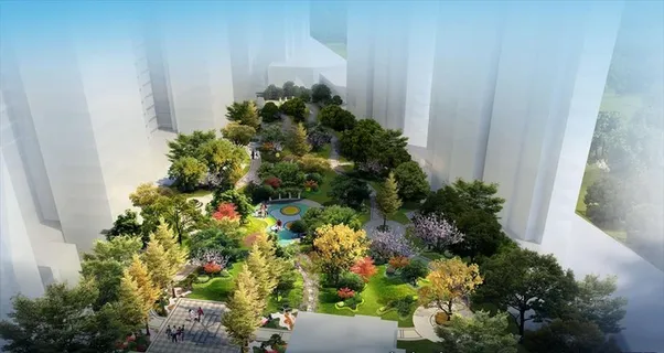 小区楼盘鸟瞰图图片 小区楼盘鸟瞰图图片