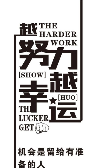 越努力越幸运图片