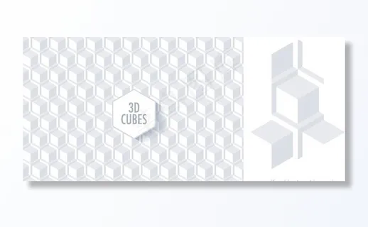 3D立体方格纹样图片