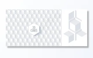3D立体方格纹样图片