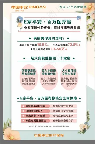 平安保险传单图片